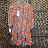 THML,Brown,Small,Back Tie Dress