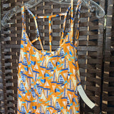 Antibes Blanc,Orange,Small,Sundress