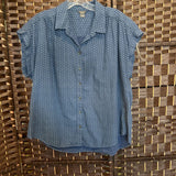 Eddie Bauer,Blu,L,Slash Buttons