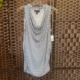 Dana Buchman,Blu Wht,L,Slvls Scoop