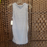 Dana Buchman,Blu Wht,L,Slvls Scoop