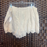 American Eagle,Cream,2X,Eyelet Shorts