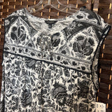 LUCKY BRAND,Bl/Wh,Small,Sleeveless Top