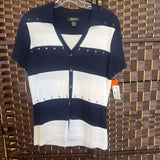 Magnolia,Navy/Wh,Medium,Striped Top