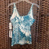 Beach House,Teal/Wh,10,Swim Top