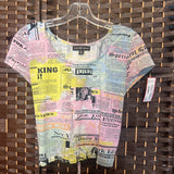 Almost Famous,Pnk Blu ,XL,Newspaper
