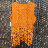 Denim 24/7,Orange/Red,1X,2 Piece Top