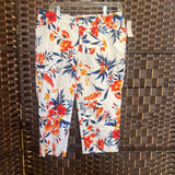 St Johns,Orng Blu Wht ,12,Floral Capri
