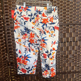 St Johns,Orng Blu Wht ,12,Floral Capri