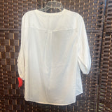 Croft & Barrow,Ivory ,XL,Button Blouse