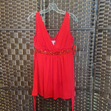 Speechless,Red ,M,Tie Stone Tank