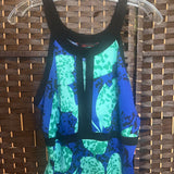 Sofia Vergara,Blu Grn Blk ,XL,Halter Print