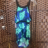 Sofia Vergara,Blu Grn Blk ,XL,Halter Print
