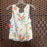 Loft,White+,Medium,Floral Top