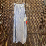 Cupshe,Bl/Wh,Medium,Striped Coverup/Dress
