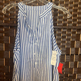 Cupshe,Bl/Wh,Medium,Striped Coverup/Dress