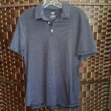 H & M,Bl/Wh,Medium,Striped Polo
