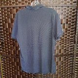 H & M,Bl/Wh,Medium,Striped Polo