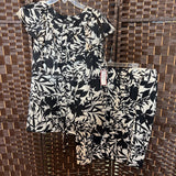 Alfani,Blk Wht ,14,Floral Top & Skirt