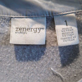 Chicos,Grey,1,Zipper 3/4 Sleeve