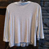 Chicos,Grey,1,Zipper 3/4 Sleeve