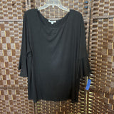 Green Envelope,Blk ,2XL,Ruffle Slv