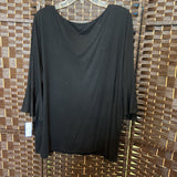 Green Envelope,Blk ,2XL,Ruffle Slv