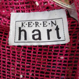 Keren Hart,Red,Large,Open Sweater