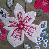 Preston & York,Olive , Floral Embroidery