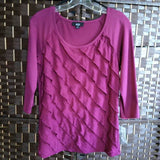 AGB,Burgundy,Small,Ruffled Top