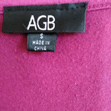 AGB,Burgundy,Small,Ruffled Top