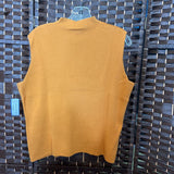 Design Original,Yellow,XL,Slvless Mock Neck