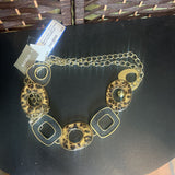 Chicos,Gold/Brown, Cheetah Belt Chain