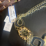 Chicos,Gold/Brown, Cheetah Belt Chain