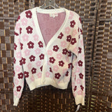 Hazel Moon,WhtRed,XL,Floral Cardi