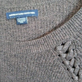 American Eagle,Plum ,XS,Braid Sweater