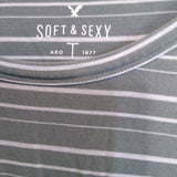 American Eagle,Grey ,XS,Stripe S&S