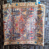 Pillow Case,Orng Blu,19x19,Pattern