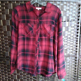 MAURICES,Red/Bl,Small,Plaid Flannel
