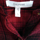 MAURICES,Red/Bl,Small,Plaid Flannel