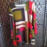 Peck & Peck Collection,Multi,Small,Long Sleeve Top