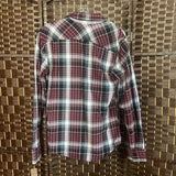 American Eagle,Wine ,XS,Plaid Shacket