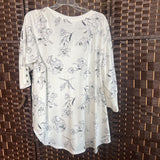 Jane & Delainey,Wht Blk ,1XL,V Floral