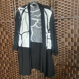 Michael Tyler,Blk Wht ,2XL,Cardi Floral