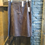 Chicos,Brown,1.5,Faux Suede Skirt