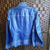 Bradley,Blue White Stitching,M,Leather Jacket