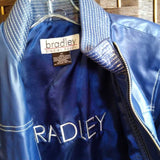 Bradley,Blue White Stitching,M,Leather Jacket