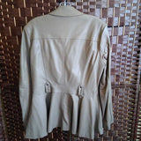 Gili,Tan,12,Studded Leather Jacket