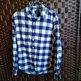 J Crew,Blue Wht ,S,Plaid
