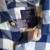 J Crew,Blue Wht ,S,Plaid